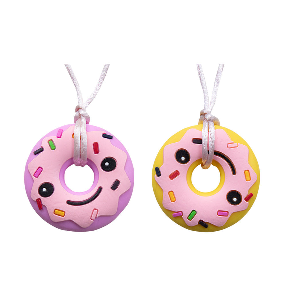 Abley's Chew Necklace for Kids | Oral Motor Sensory Aid | Pink & Yellow (2-Pack)