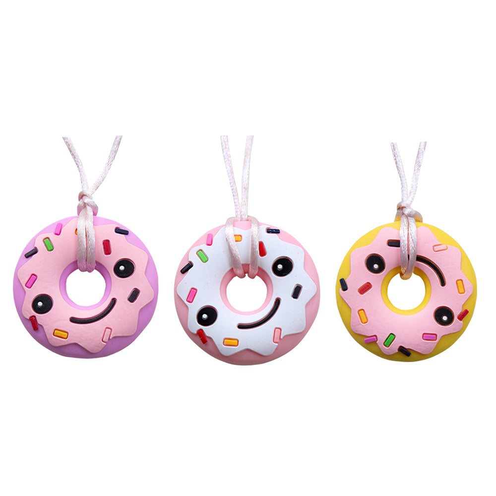 Abley's Chew Necklace for Kids | Oral Motor Sensory Aid | Pink Yellow & White (3-Pack)