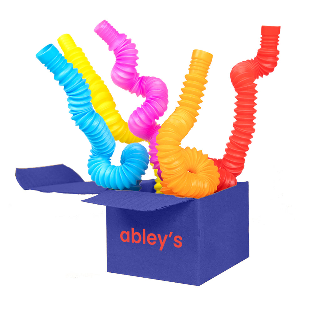 Abley's Pop Tube Fidget Toy | Small Size | Pack of 8 | Auditory & Tactile Fidget