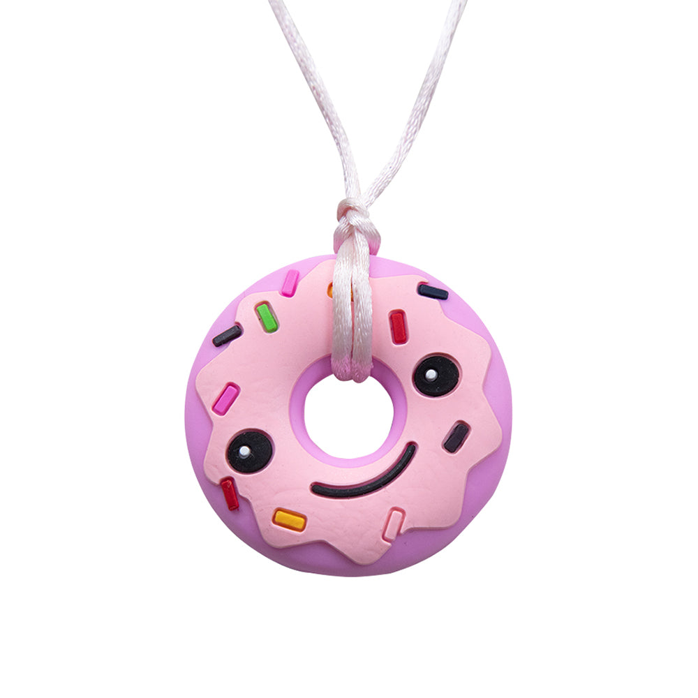 Sensory Chew Necklace – Donut Shape | Pink