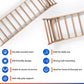 Wall Ladder Physiotherapy – Wooden Stall Bars for Home Gym, Physiotherapy, Stretching & Strength Training