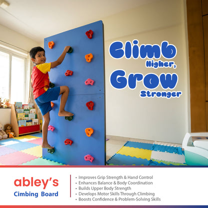 Climbing Frame (3x8) With 16 Stepping Stones – Wooden Indoor & Outdoor Play Frame for Kids | Strength, Balance & Motor Skill Development