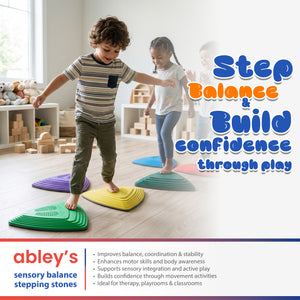 Abley’s Antislip Triangle Stepping Stones (6pc) – Sensory Balance & Motor Skills Toy