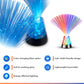 Abley's Calming Fiber Optic Sensory Lamp – Color-Changing Light with Crystal Base