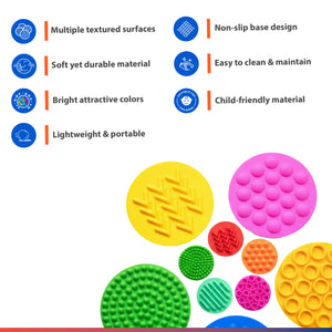 Abley's Round Sensory Floor Mats | 10-Piece Set for Tactile Input