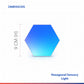 Abley's Hexagon Touch-Activated Wall Lights – USB Rechargeable Modular LED Panels (Set of 6)