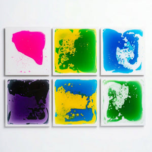 Abley's Liquid Motion Tiles | Interactive Sensory Mat | Square Multicolour
