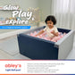 Abley’s Premium Square LED Ball Pit with RGB Bottom Lighting – Soft Foam Sensory Pool for Kids (Balls Not Included)