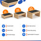 Premium 3-Piece Nesting Wooden Jumping Stools Set with Anti-Slip Safety Grip for Plyometrics and Training