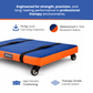 Abley’s Premium Padded Scooter Board with Safety Straps for Sensory Play and Physical Therapy Exercise