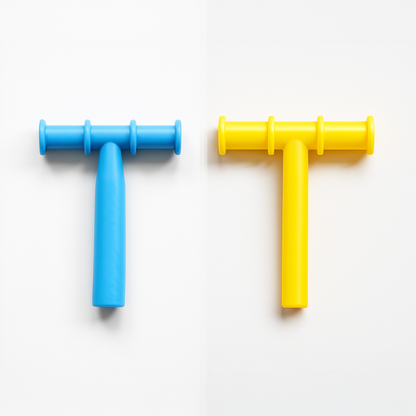 Sensory T Shape Chew Tube | Oral Motor Skills | 100% Safe BPA Free Silicone | Pack of 2