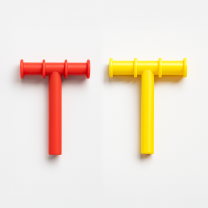 Sensory T Shape Chew Tube | Oral Motor Skills | 100% Safe BPA Free Silicone | Pack of 2