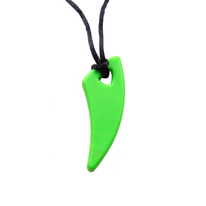 Sensory Chew Necklace – Saber Tooth Shape | BPA-Free Silicone Oral Motor Tool for Autism, ADHD, and Sensory Processing Support