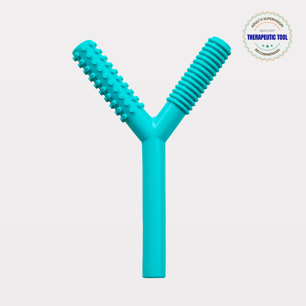 Sensory Y Shaped Chew Tube | Dual Texture | Oral Motor Skills | 100% Safe BPA Free Silicone | 1 Pc