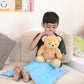 Weighted Lap Pad with Minky Dots | Soft, Warm Comfortable | Colour: Blue & Grey | Size 19x21 inches | Weight 3lbs, 5lbs