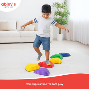 Abley’s Antislip Triangle Stepping Stones (6pc) – Sensory Balance & Motor Skills Toy