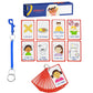 Visual Communication Cards for Kids – 32 Durable Flashcards with Keyring