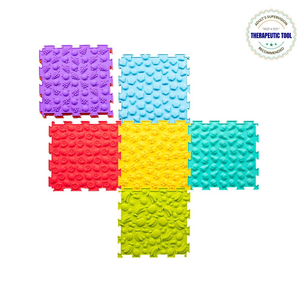Abley's Sensory Mat, Textured Puzzle | 8-Piece Tactile Path Set