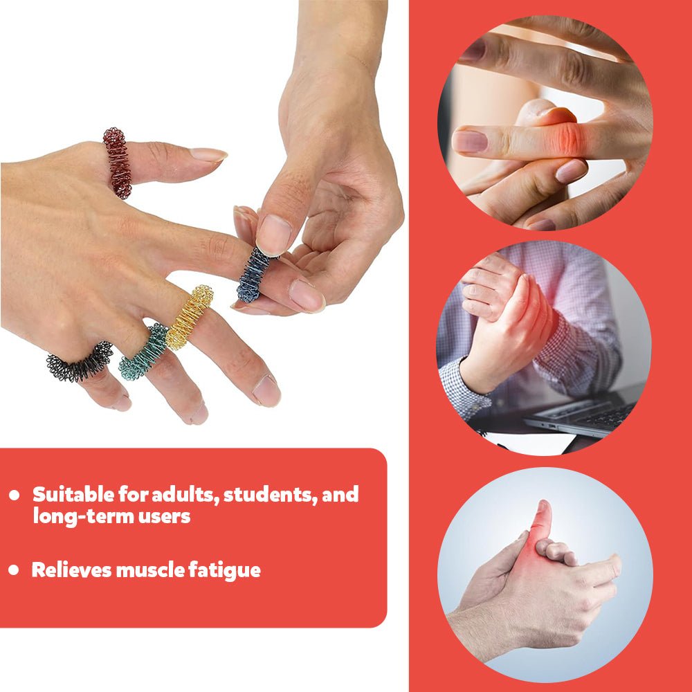 Finger Compression Rings Abley's Spiky Acupressure Rings for Fingers – Fidget Massage Rings for