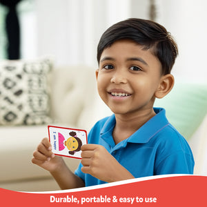 Visual Communication Cards for Kids – 32 Durable Flashcards with Keyring