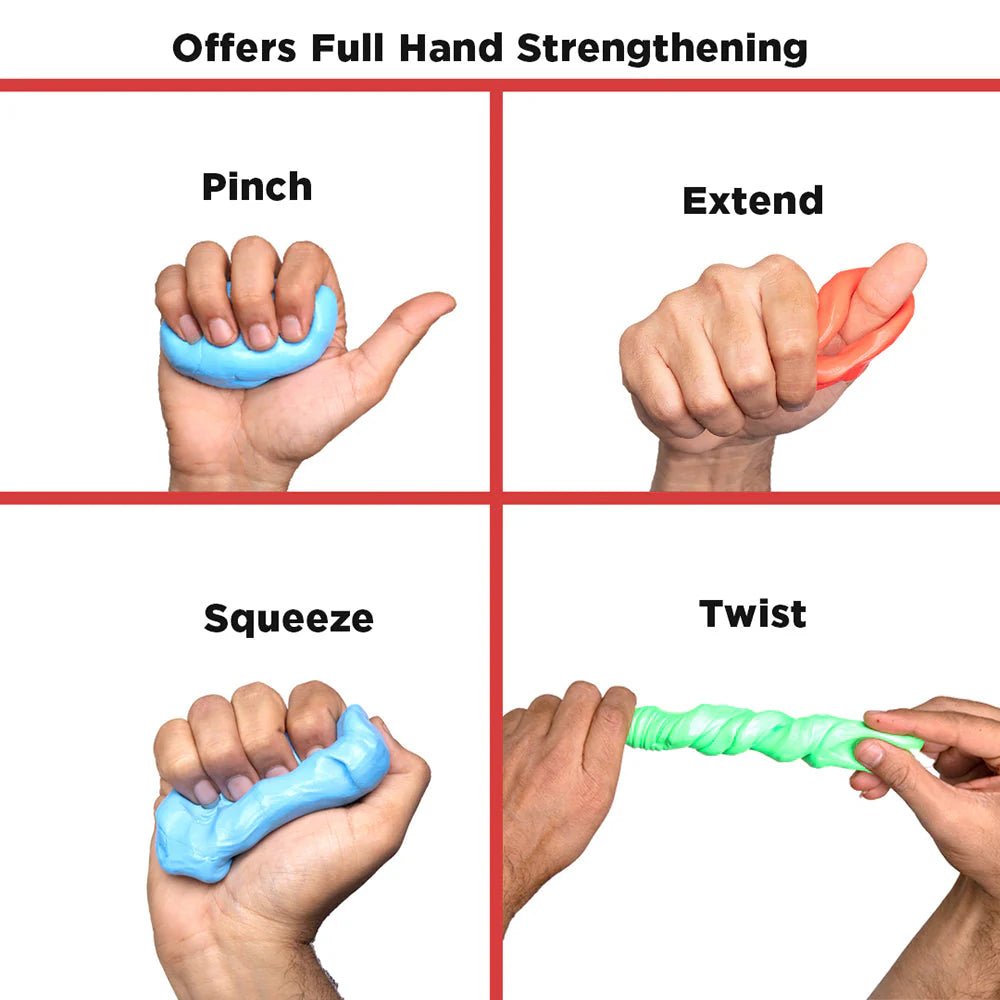 Putty Raking Therapy Putty – Hand Strengthening and Stress Relief Tool | Set of 4 R ...