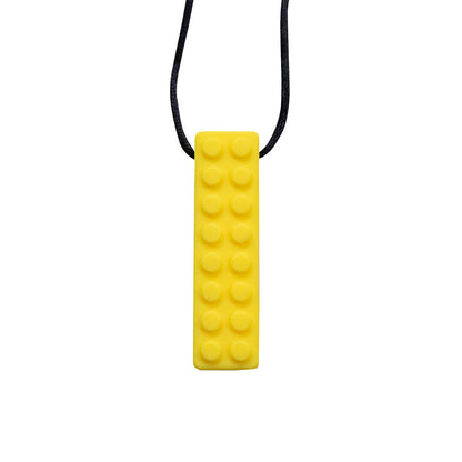 Sensory Chew Necklace – Building Block Shape | BPA-Free Silicone Oral Motor Tool for Autism, ADHD, and Sensory Processing Support