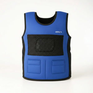 Abley's Weighted Vest for Kids | 2lb and 3lb Removable Weights | Deep Pressure Sensory Vest | Blue